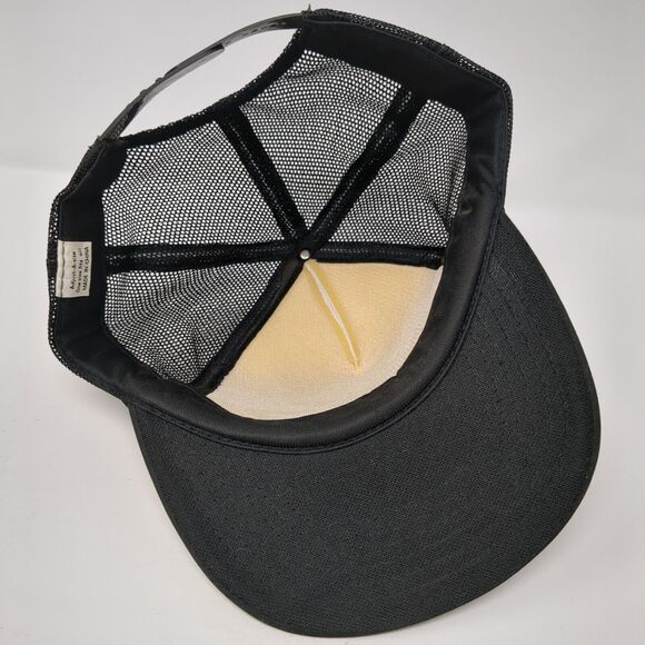 Retired Too Lazy To Work Snapback Trucker Hat Black One Size Mesh Back - Picture 6 of 8